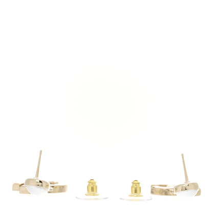 Chanel Pearl Enamel CC Drop Earrings Black 3 of 5