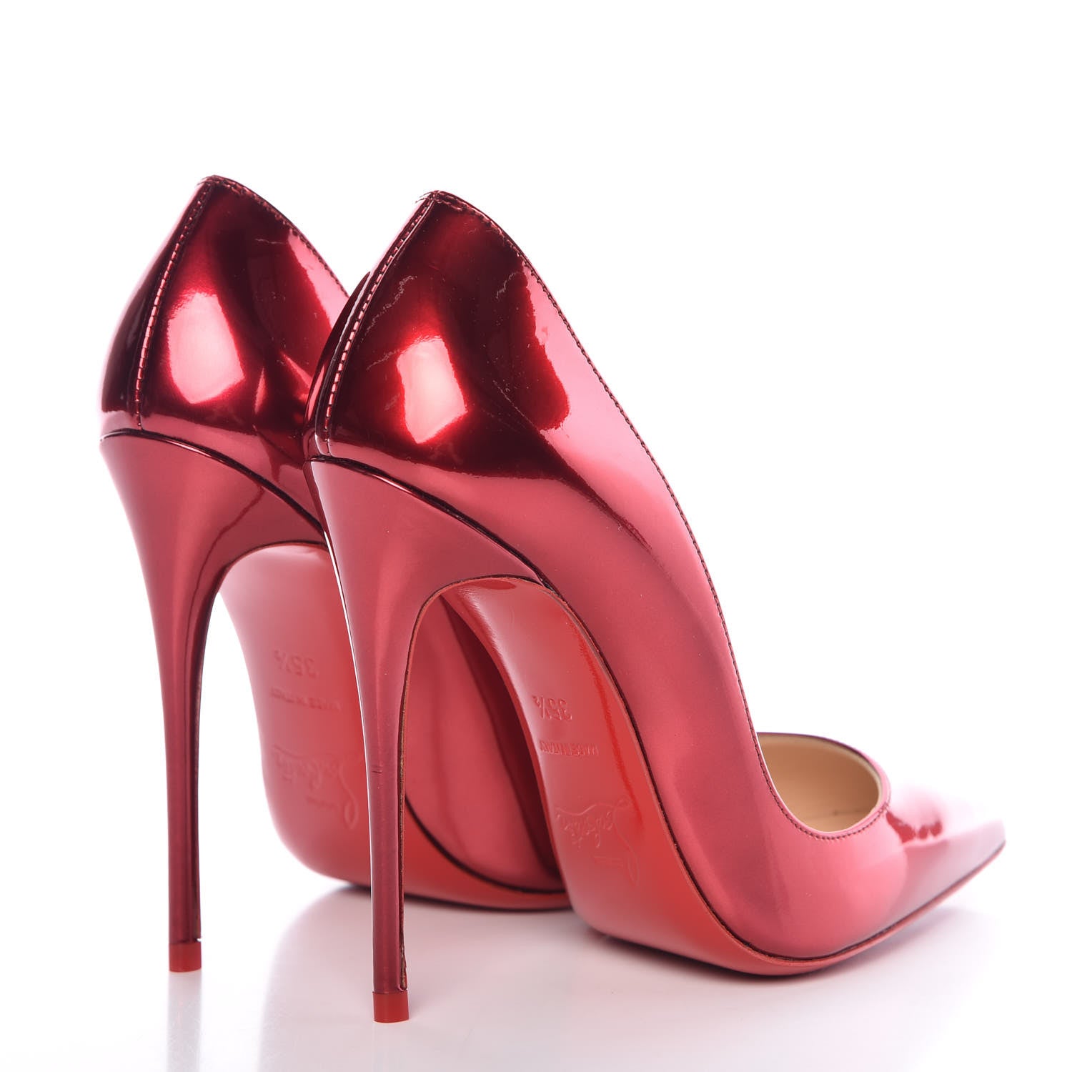 Christian Louboutin Metallic Patent So Kate 120 Pumps 35.5 Loubi 4 of 9