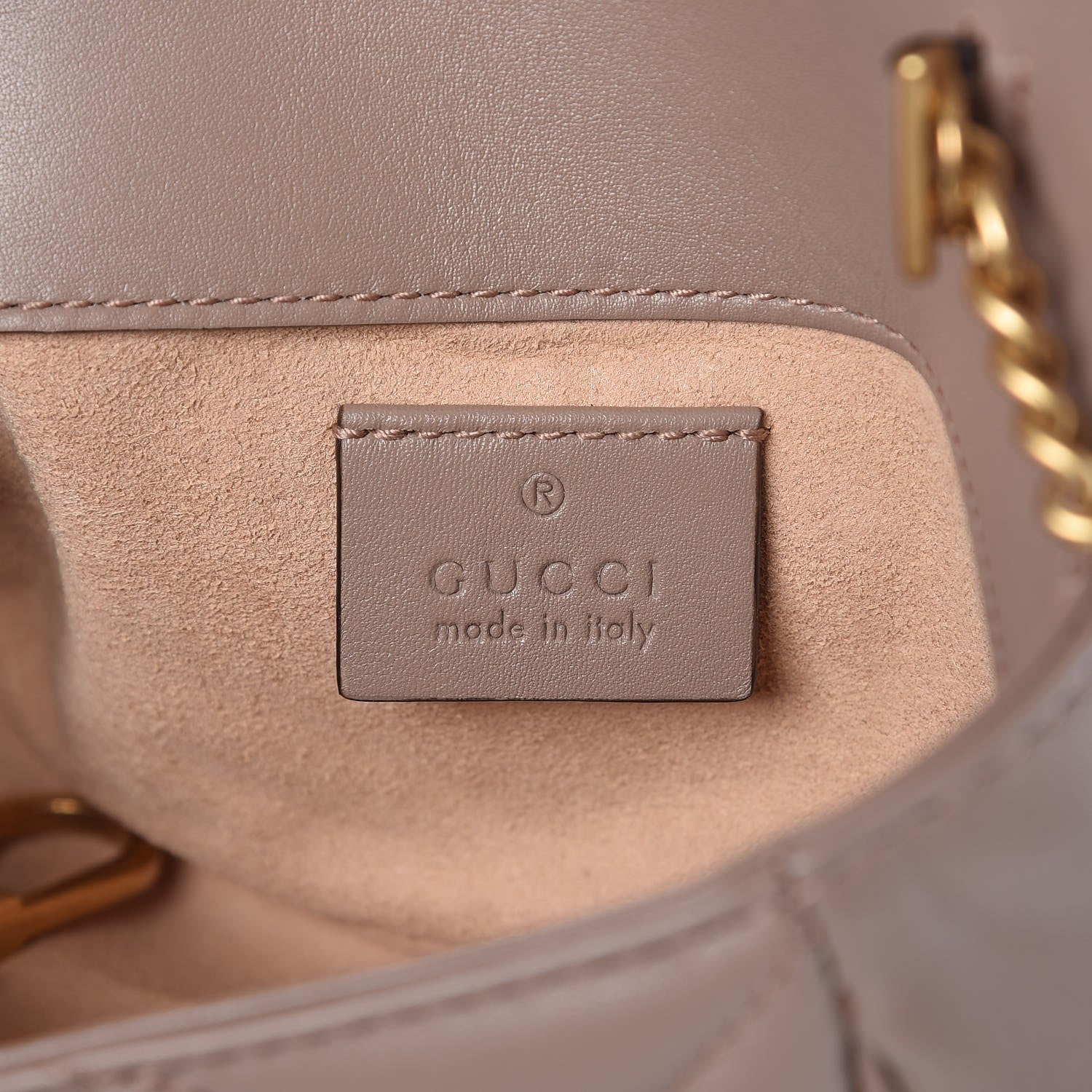 Gucci Calfskin Matelasse Super Mini GG Marmont Shoulder Bag Porcelain Rose 6 of 8