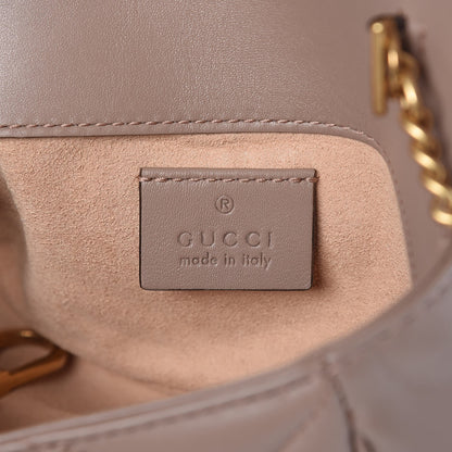 Gucci Calfskin Matelasse Super Mini GG Marmont Shoulder Bag Porcelain Rose 6 of 8