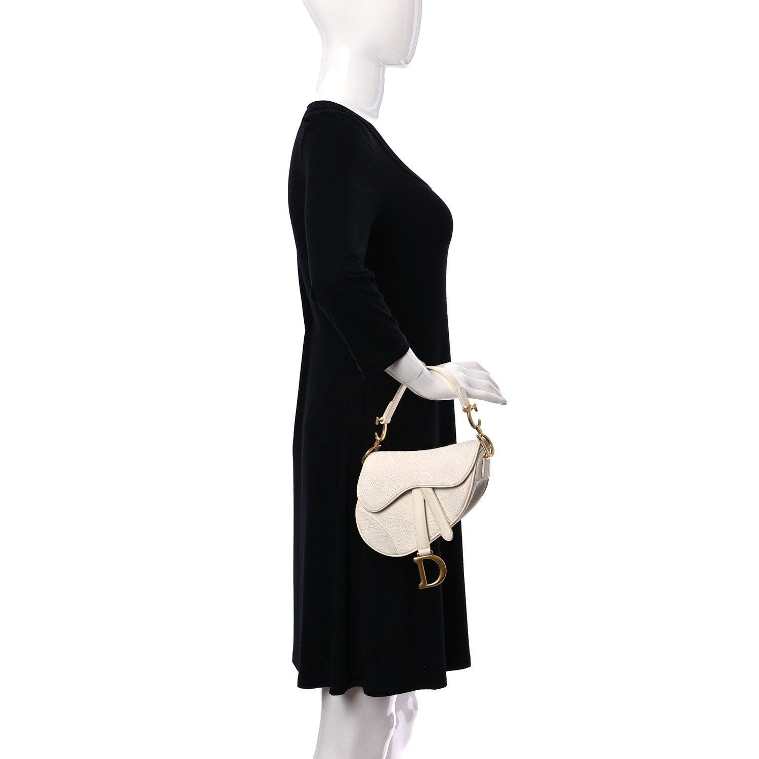 Christian Dior Oblique Mini Saddle Bag White 2 of 11