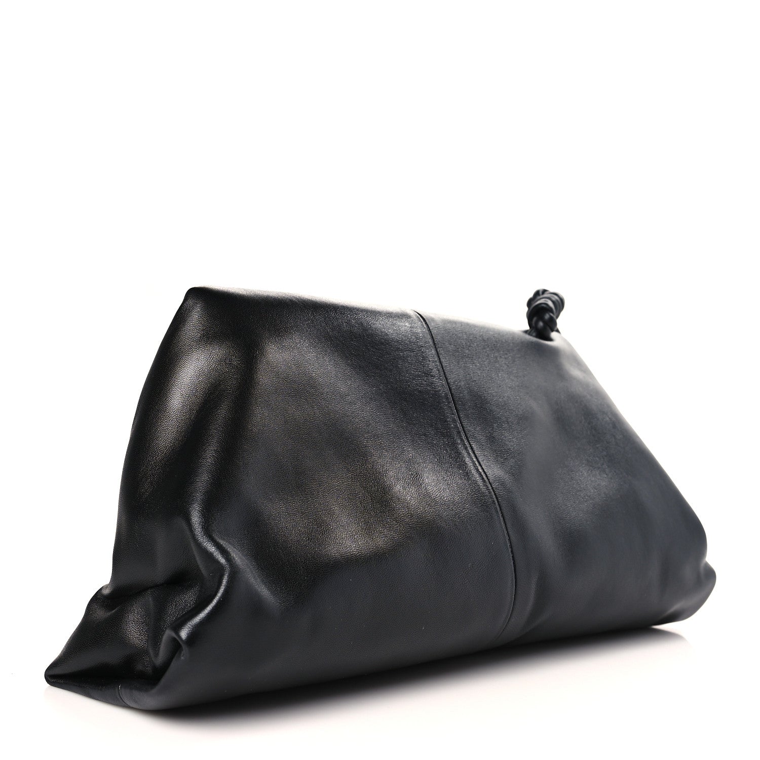 Bottega Veneta Lambskin BV Trine Clutch Black 3 of 8