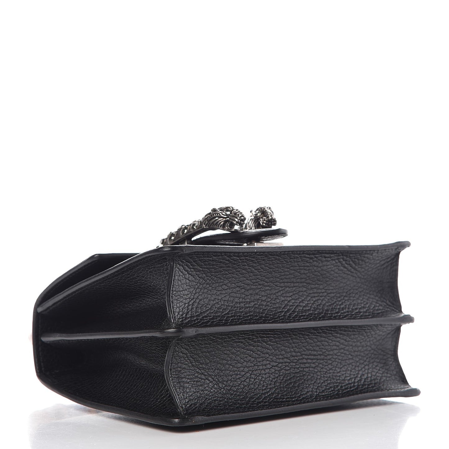 Dollar Calfskin Crystal Web Mini Dionysus Bamboo Top Handle Bag Black Black Diamond