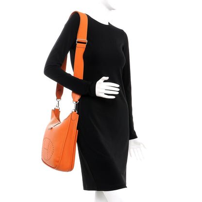 Hermes Taurillon Clemence Evelyne III PM Orange 2 of 21