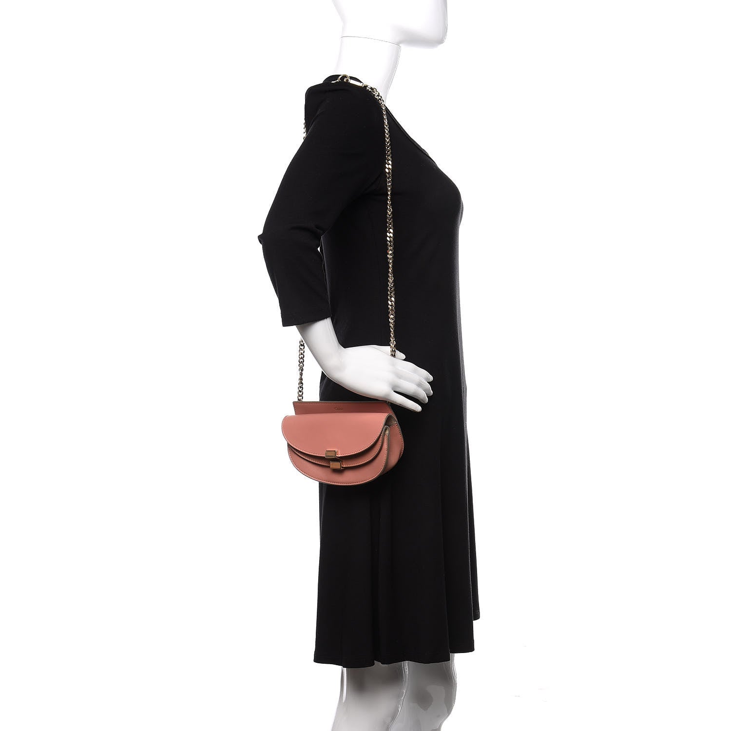 Chloe Lambskin Nano Georgia Crossbody Bag Nougat 2 of 12