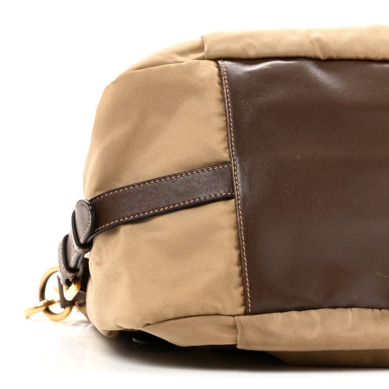 Prada Tessuto Nylon Vitello Daino Satchel Tabacco 8 of 9