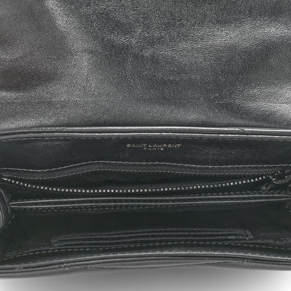 Saint Laurent Calfskin Y Quilted Monogram Toy Loulou Crossbody Bag Black 2 of 11