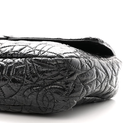 Chanel Vinyl Graphic Edge Flap Black 10 of 11
