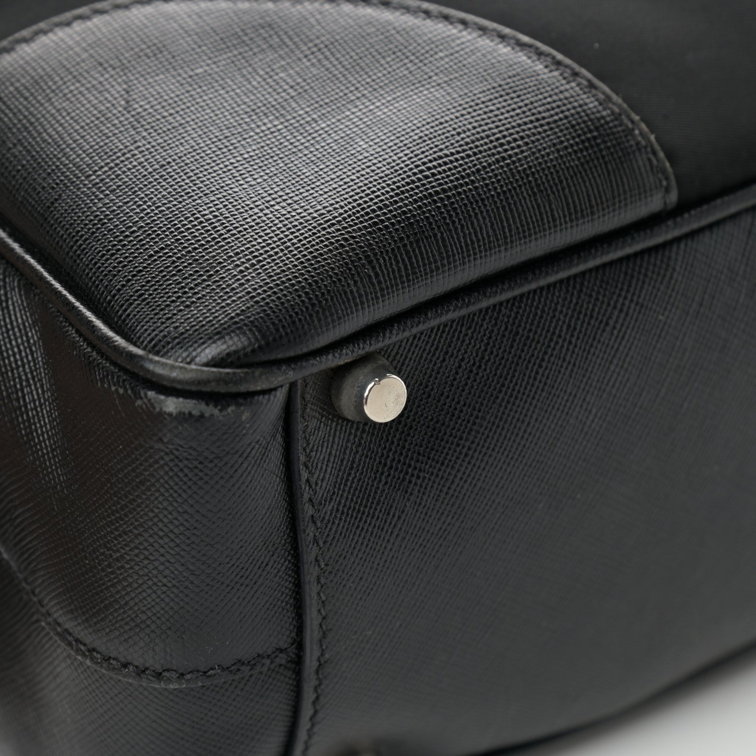 Prada Tessuto Nylon Saffiano Tote Black 14 of 15