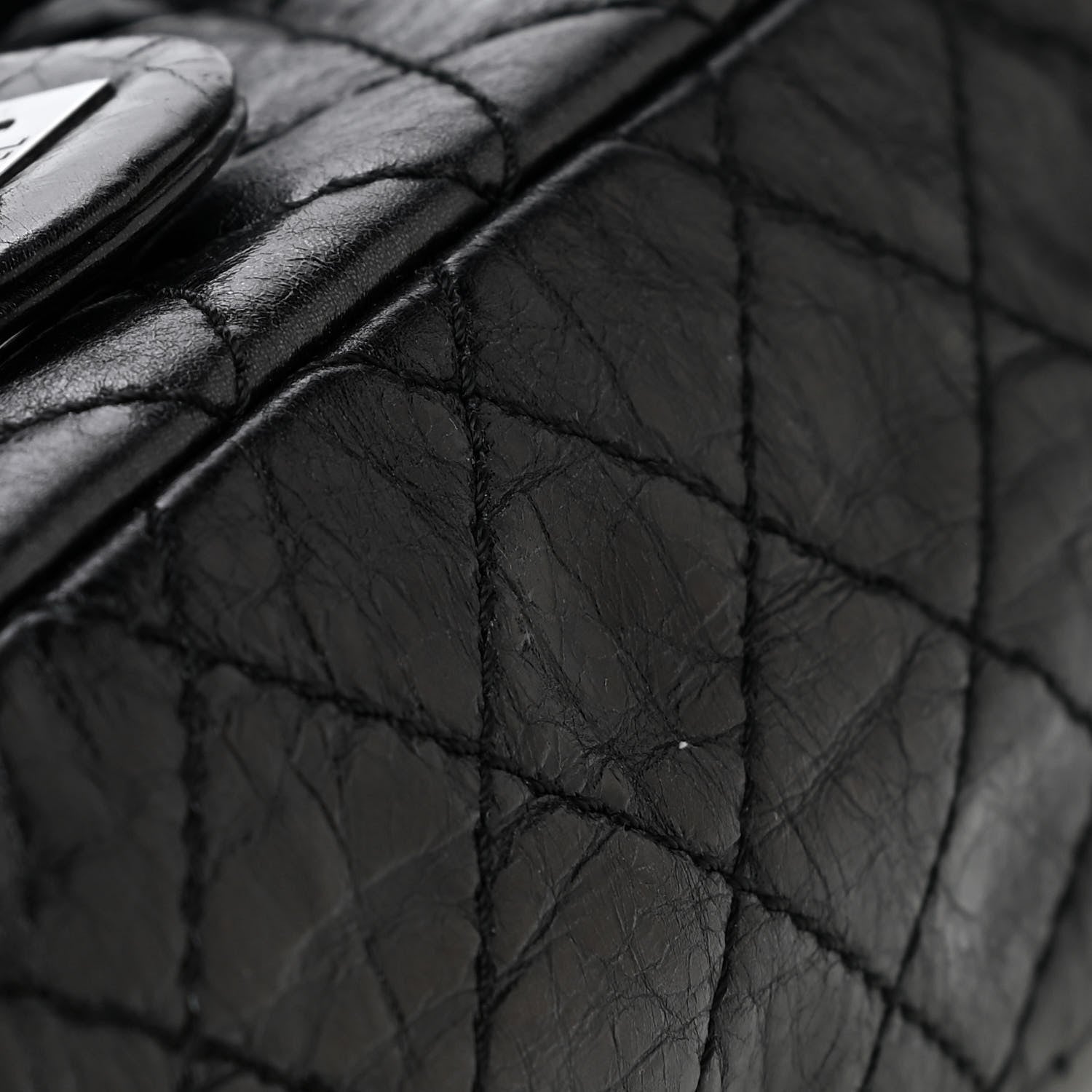 Chanel Aged Calfskin Quilted 2.55 Reissue 224 Flap Black 5 of 5