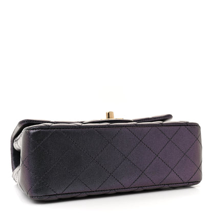 Chanel Iridescent Lambskin Quilted Mini Rectangular Flap Black 4 of 10