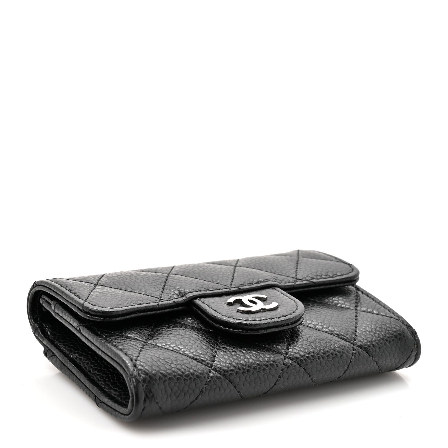 Chanel Caviar Quilted Flap Card Holder Black 4 of 8