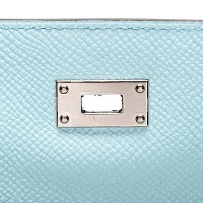 Hermes Epsom Kelly Longue Wallet Bleu Zephyr 13 of 16
