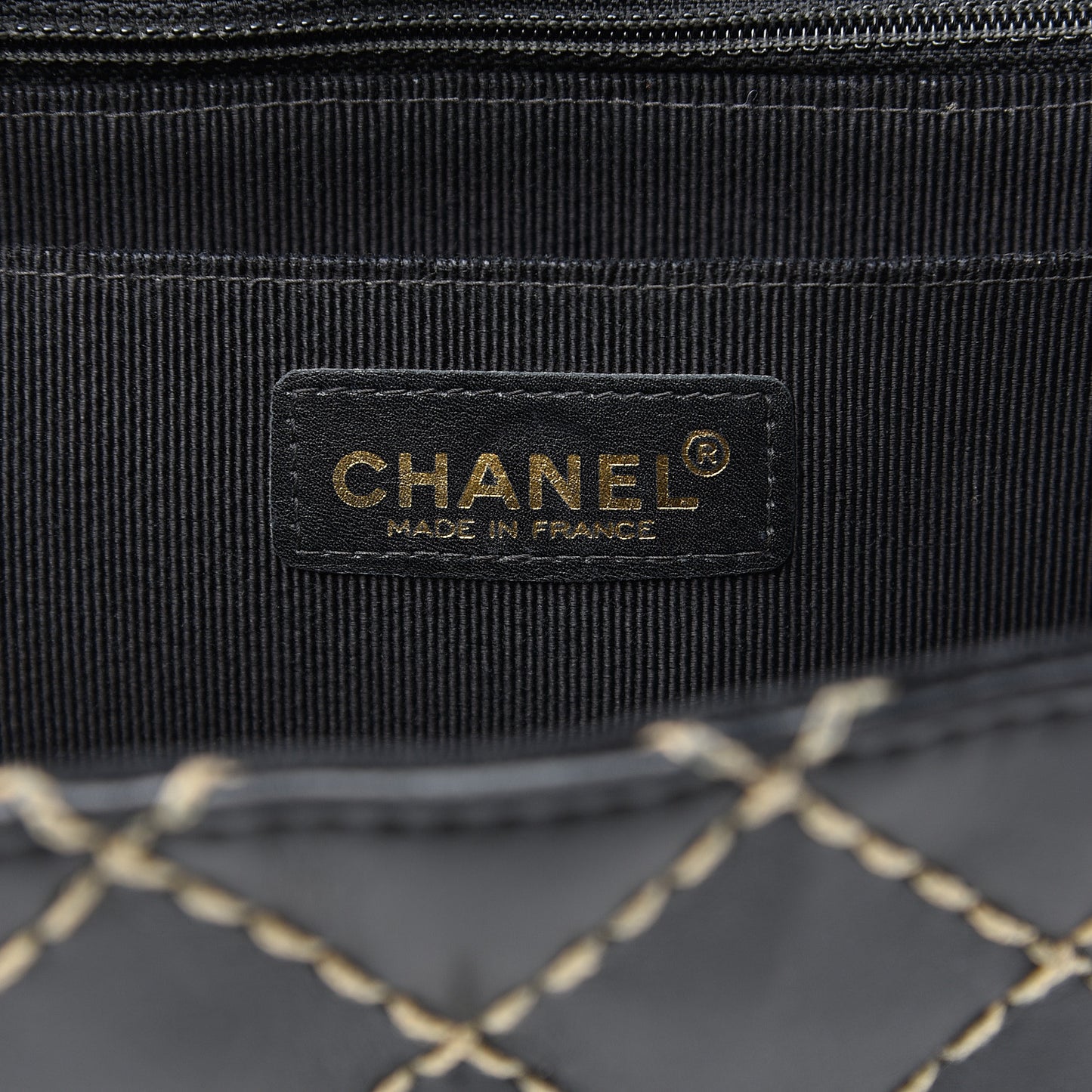 Calfskin Wild Stitch Jumbo Flap Black