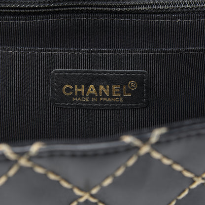 Chanel Calfskin Wild Stitch Jumbo Flap Black 5 of 16