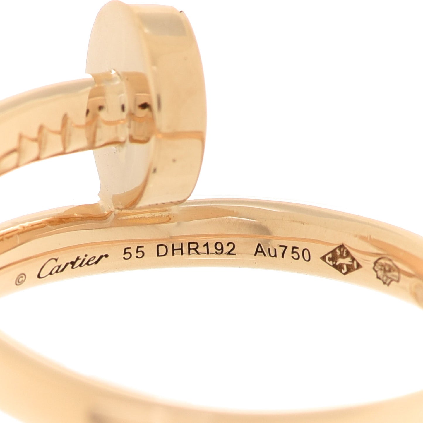18K Yellow Gold Juste Un Clou Ring 55 7.25