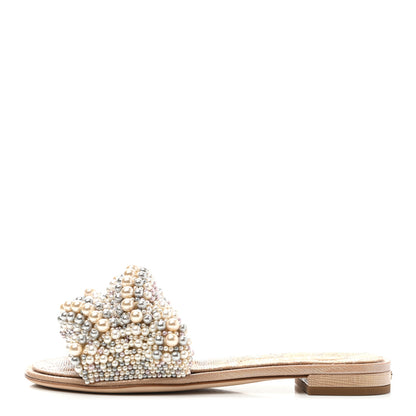 Chanel Fantasy Calfskin Pearl Cord CC Mules 35 Ivory 1 of 10