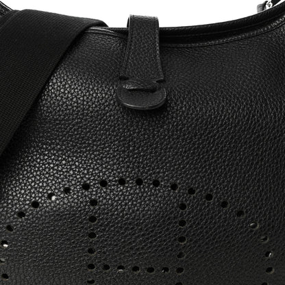 Hermes Taurillon Clemence EVELYNE III GM Black 14 of 21