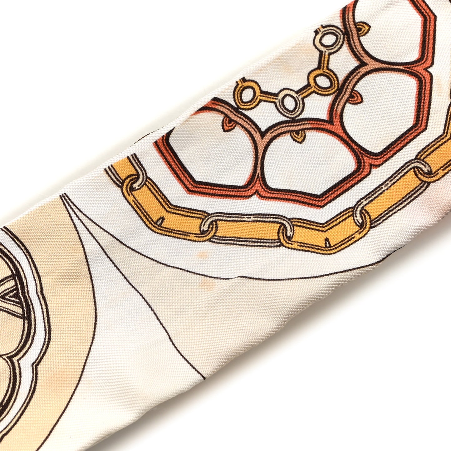 Silk Effet Kaleidoscope Twilly Orange Blanc Vermillon