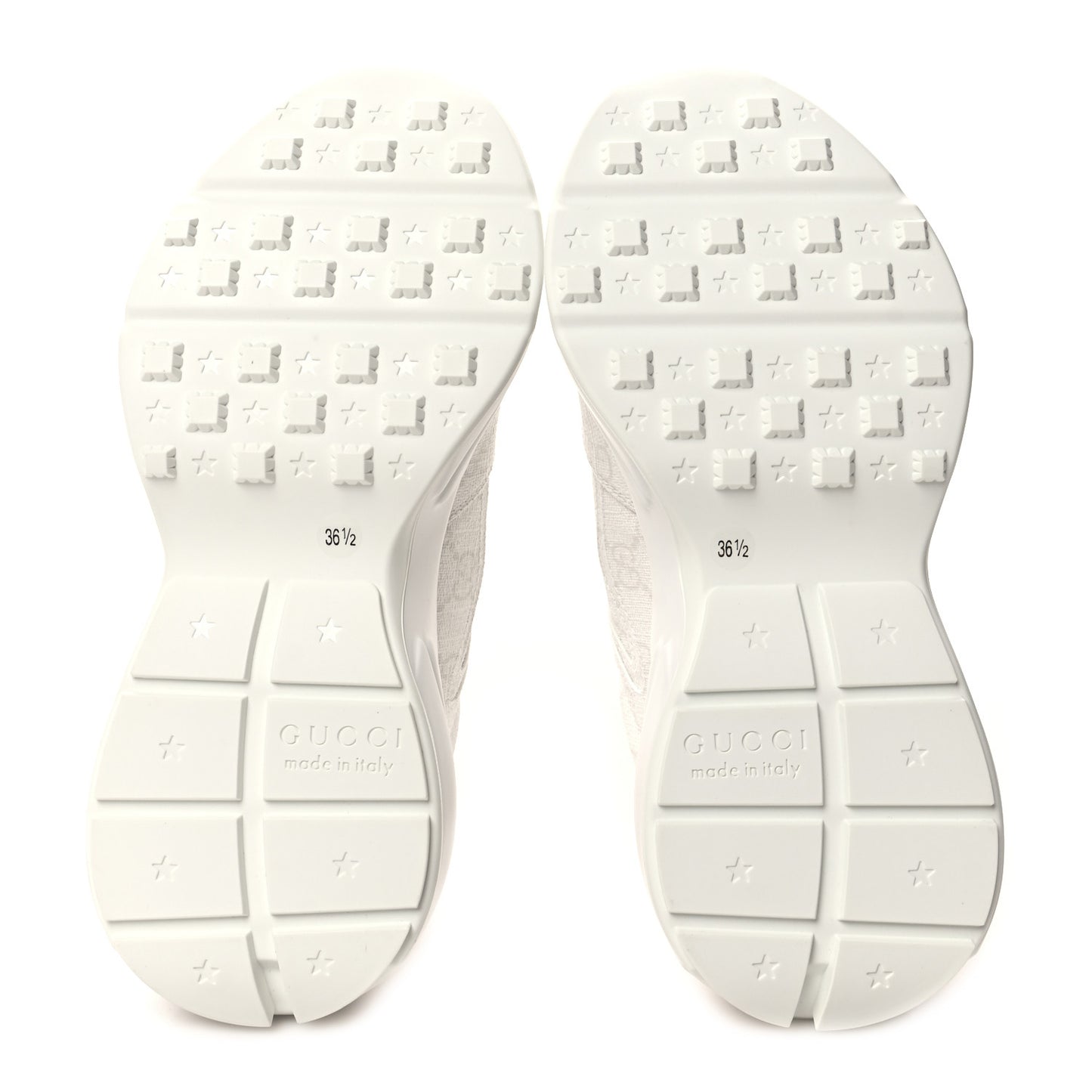 GG Supreme Monogram Womens Rhyton Sneakers 36.5 White