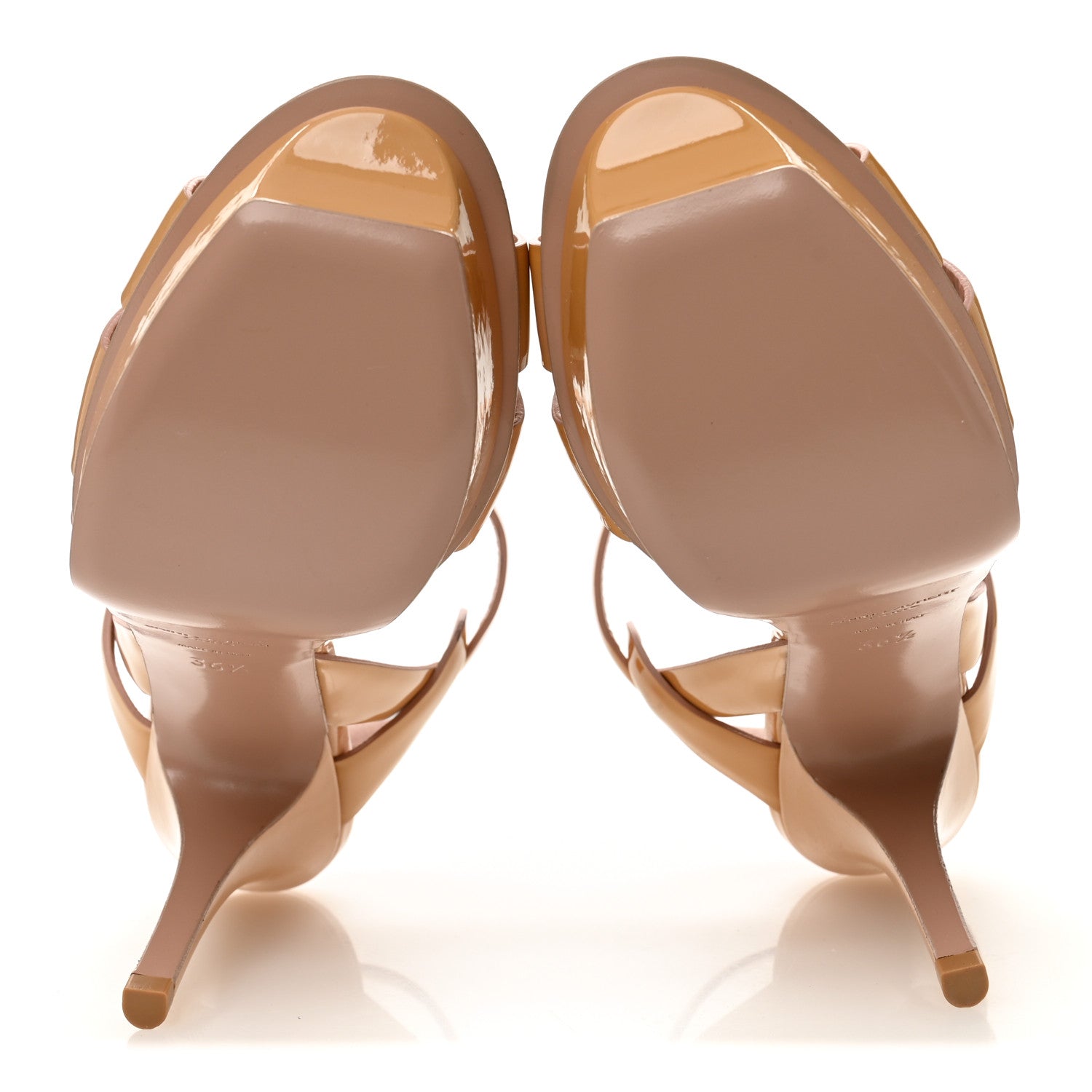 Saint Laurent Patent Tribute 75 Platform Sandals 36.5 Pale Pink 6 of 10