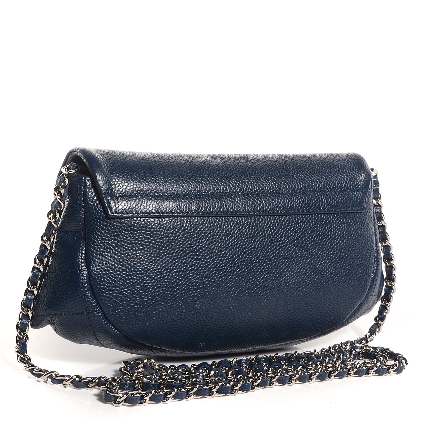 Caviar Half Moon Wallet On Chain WOC Navy Blue