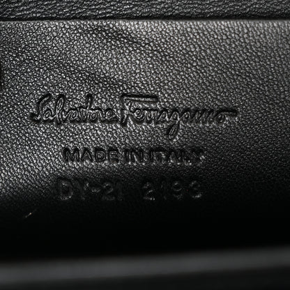 Salvatore Ferragamo Brushed Off Calfskin Iconic Top Handle Bag Black 7 of 12