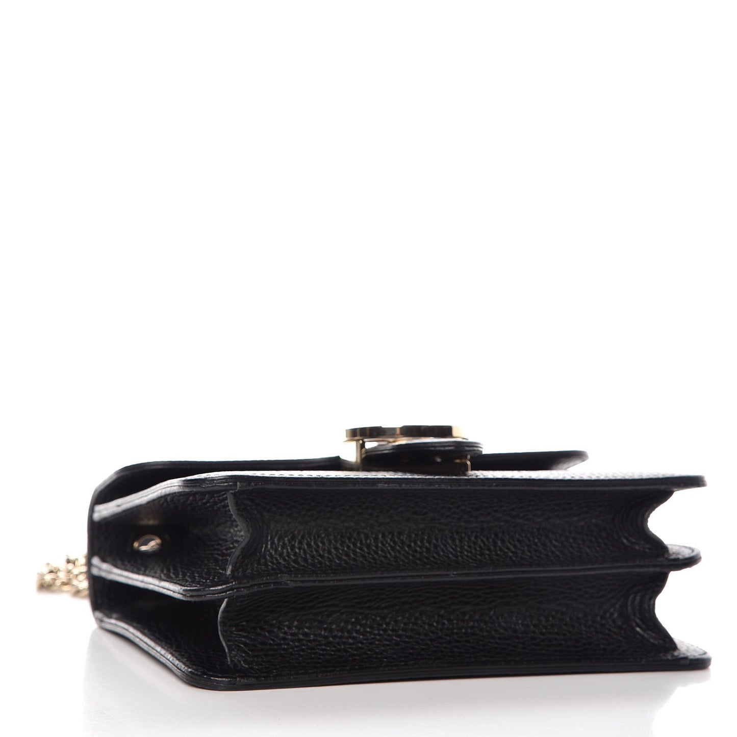 Dollar Calfskin Small Interlocking G Shoulder Bag Black