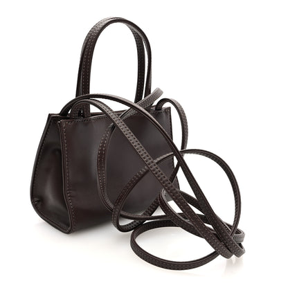 Telfar Vegan Leather Small Shopping Bag Chocolate 3 of 10