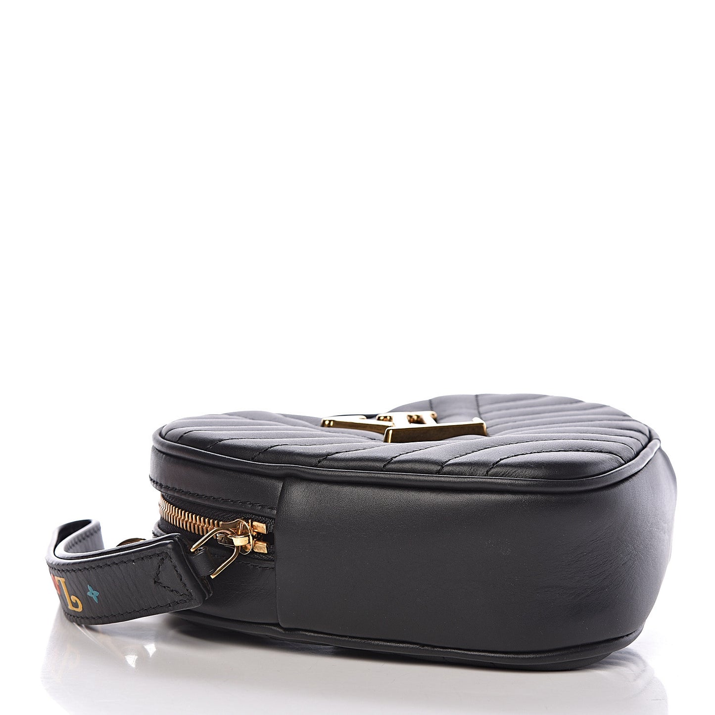 Calfskin New Wave Heart Bag Black