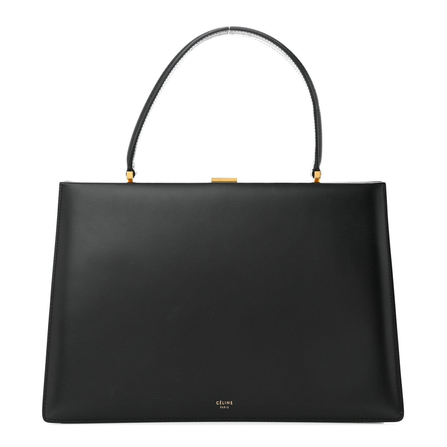 Celine Box Calfskin Medium Clasp Bag Black 1 of 17