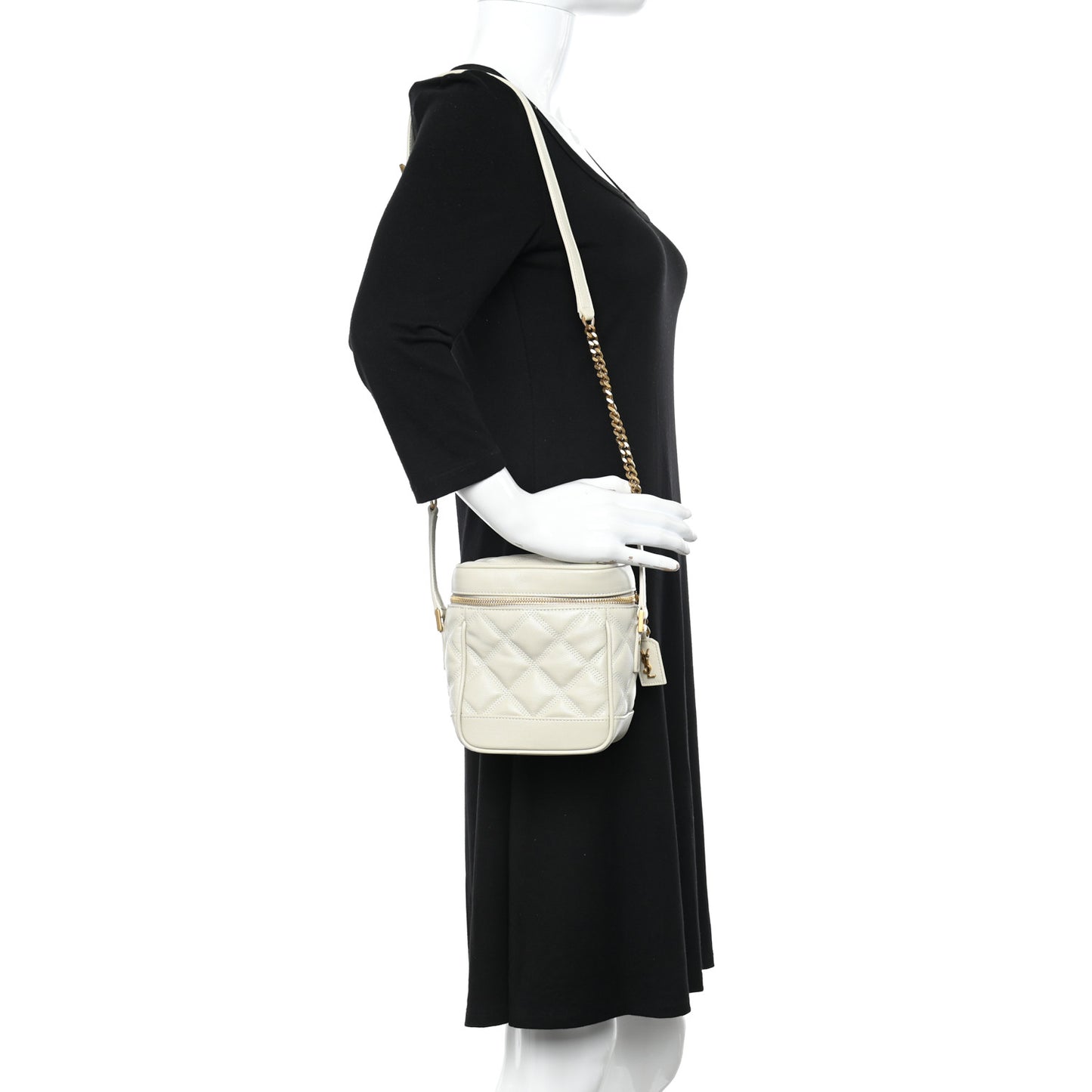 Grain de Poudre Quilted 80's Vanity Bag Crema Soft