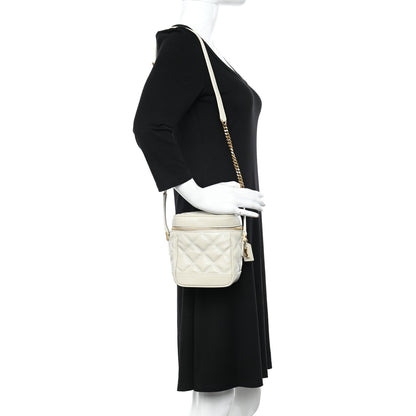 Saint Laurent Grain de Poudre Quilted 80's Vanity Bag Crema Soft 2 of 13