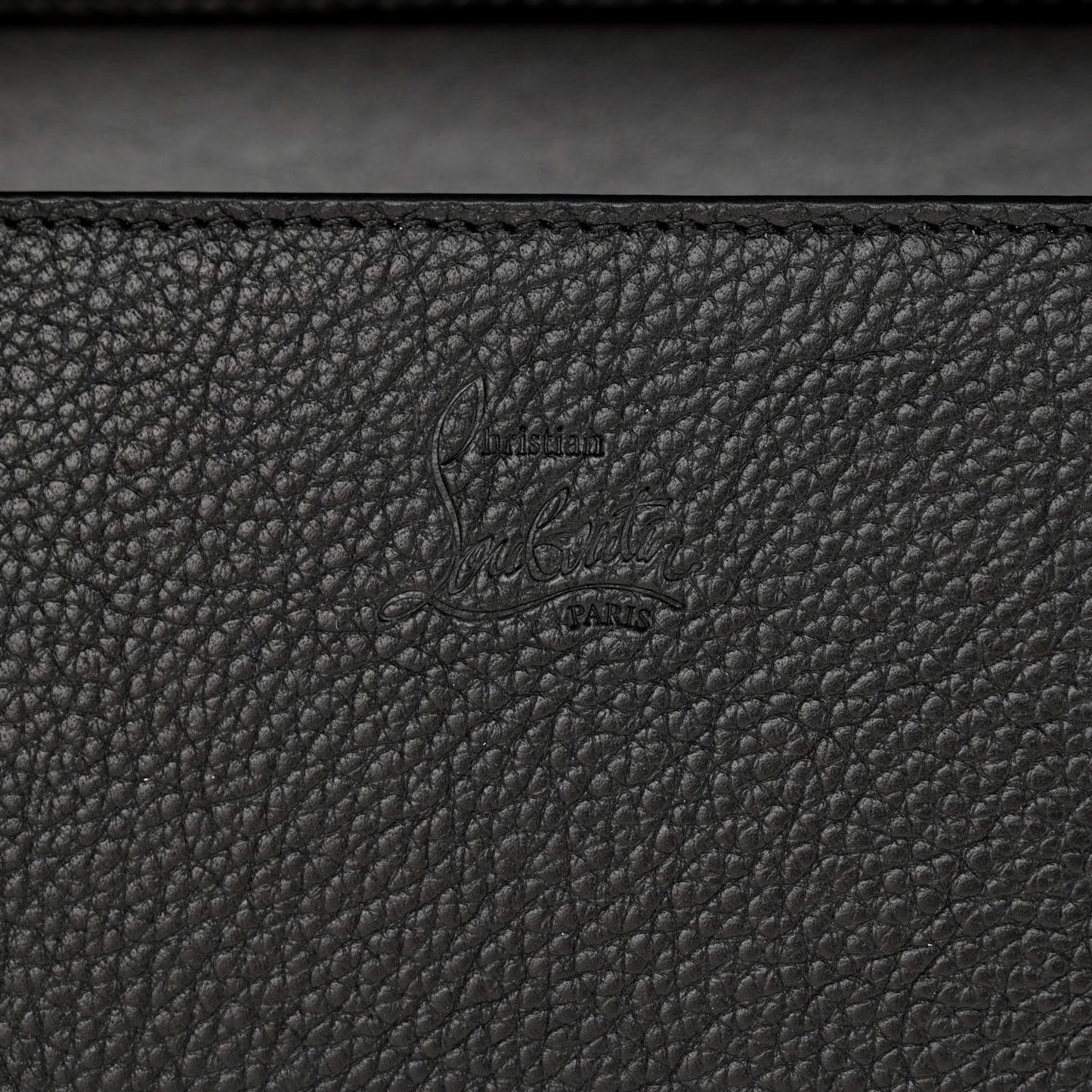 Calfskin Spikes Loubinthesky Paloma Clutch Black