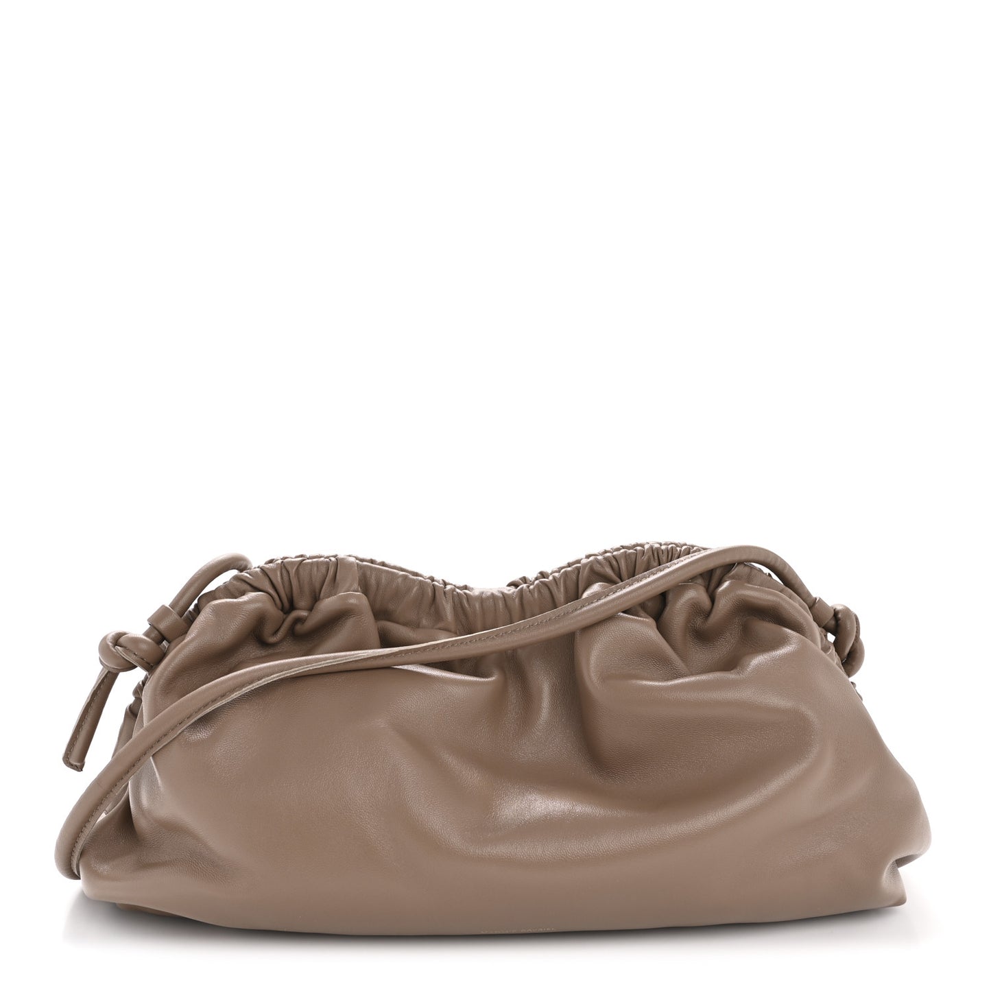 Lambskin Cloud Oversized Clutch Biscotto