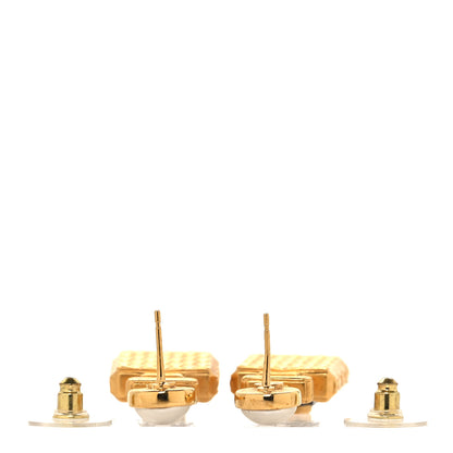 Chanel Crystal Pearl CC Perfume Bottle Drop Earrings Gold 3 of 5