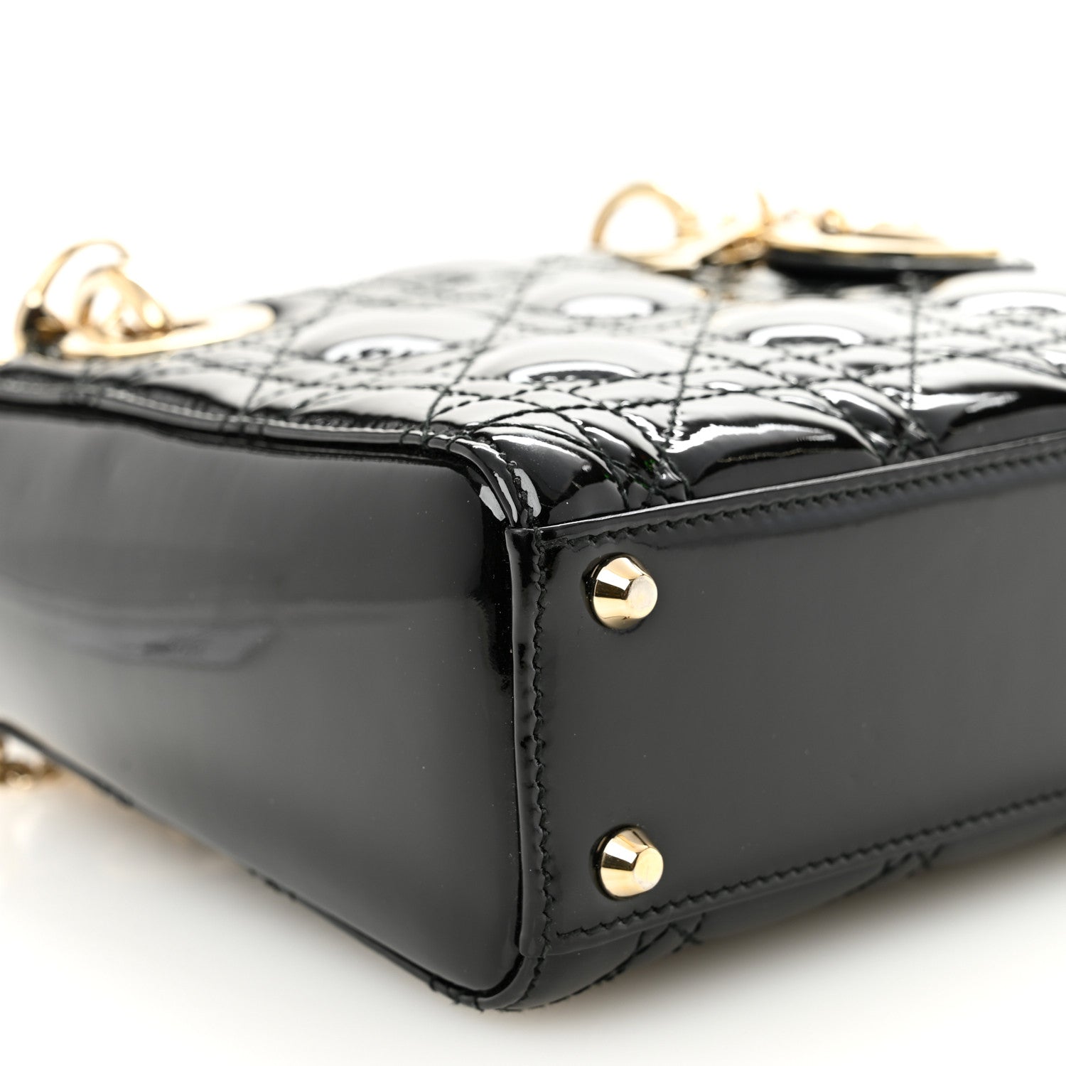 Christian Dior Patent Cannage Mini Lady Dior Black 9 of 10