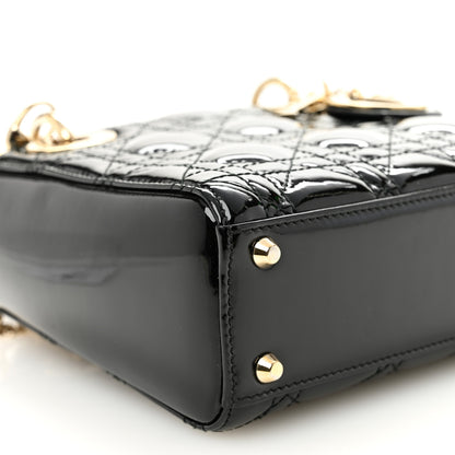 Christian Dior Patent Cannage Mini Lady Dior Black 9 of 10