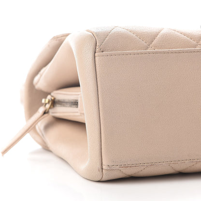 Chanel Shiny Sheepskin Quilted Small Trapezio Flap Beige 7 of 12