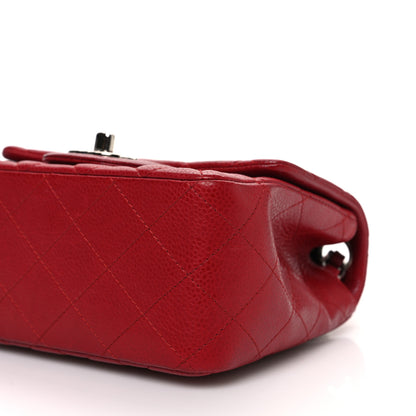 Chanel Caviar Quilted Mini Square Flap Red 10 of 10