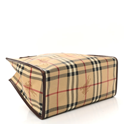 Burberry Haymarket Check Small Tote Brown 4 of 12