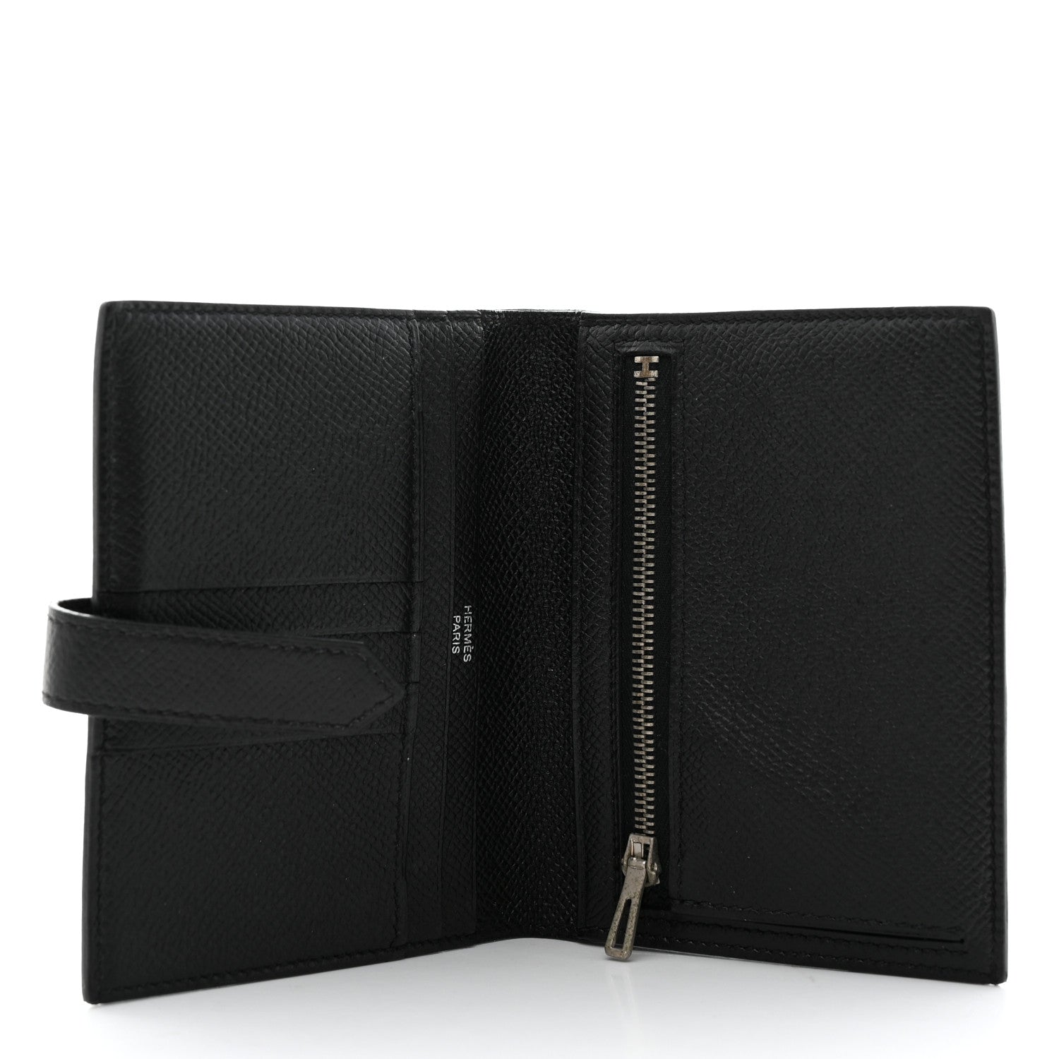 Hermes Epsom Bearn Compact Wallet Black 5 of 8