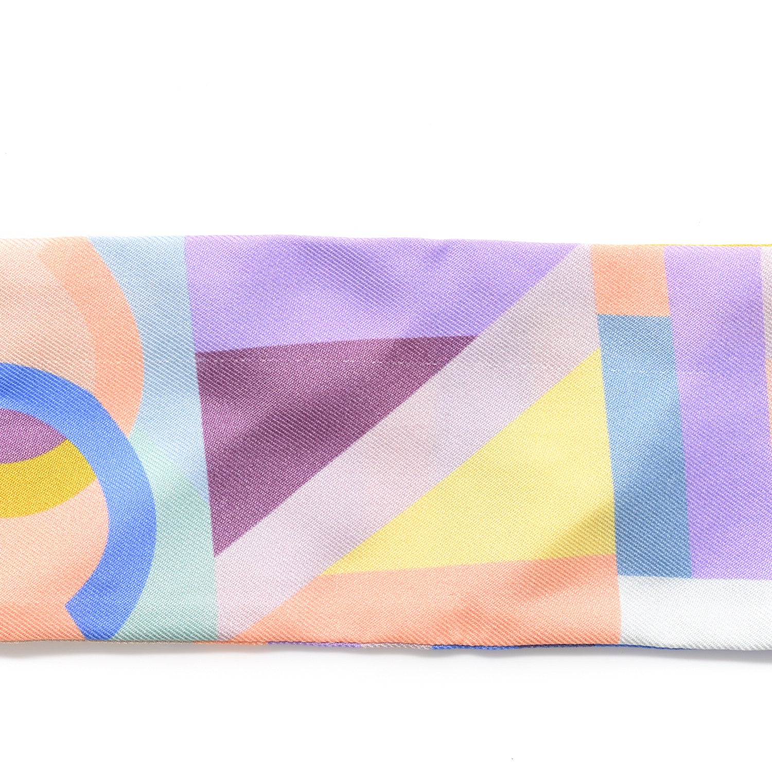 Chanel Silk CC Slim Bandeau Blue Light Green Yellow 7 of 7