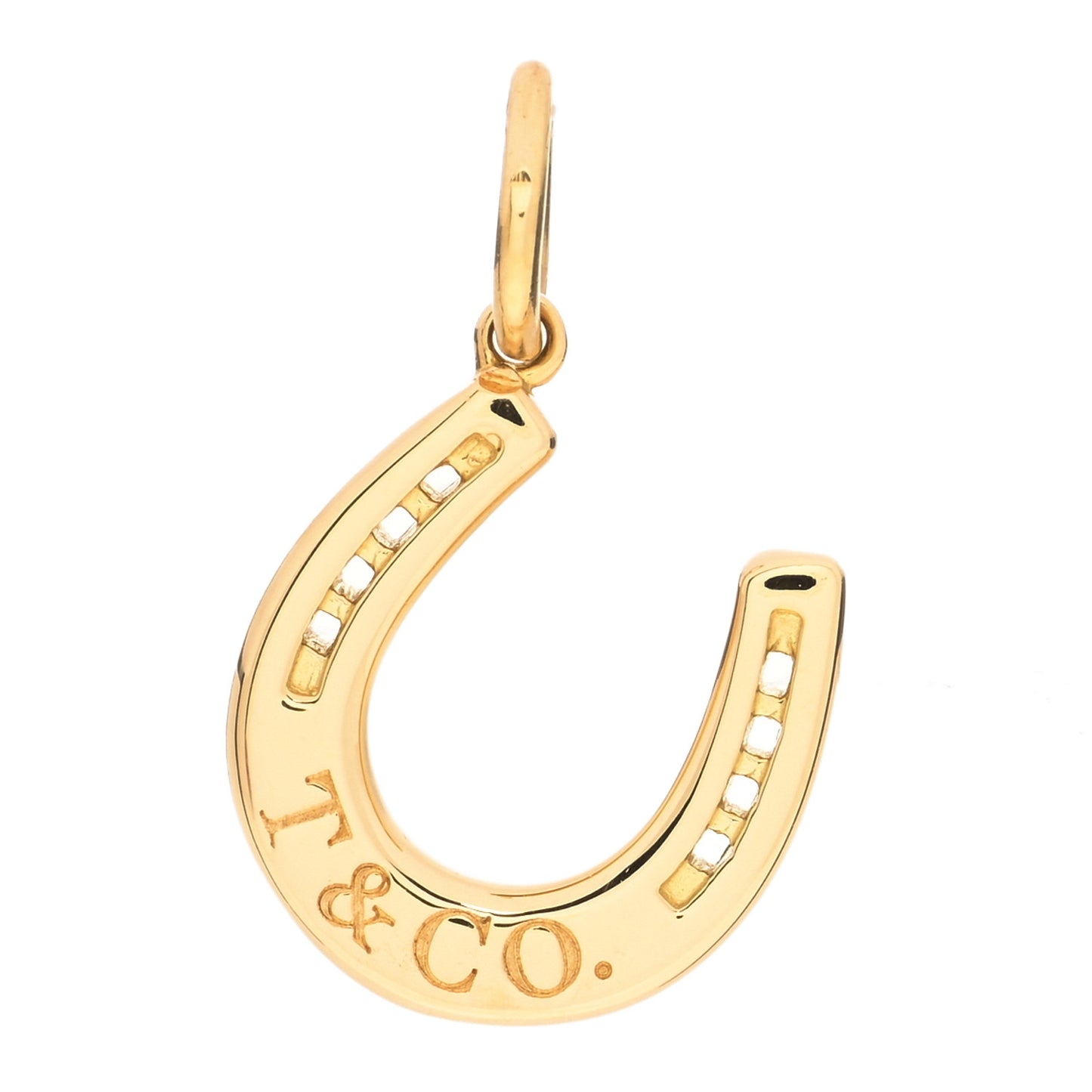 18K Yellow Gold Horseshoe Charm