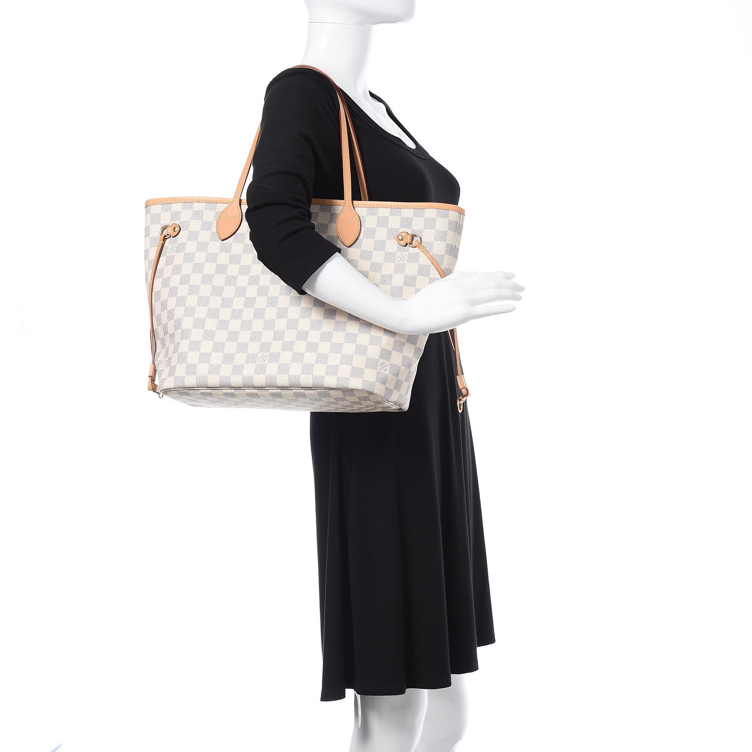 Louis Vuitton Damier Azur Neo Neverfull MM Rose Ballerine 2 of 13