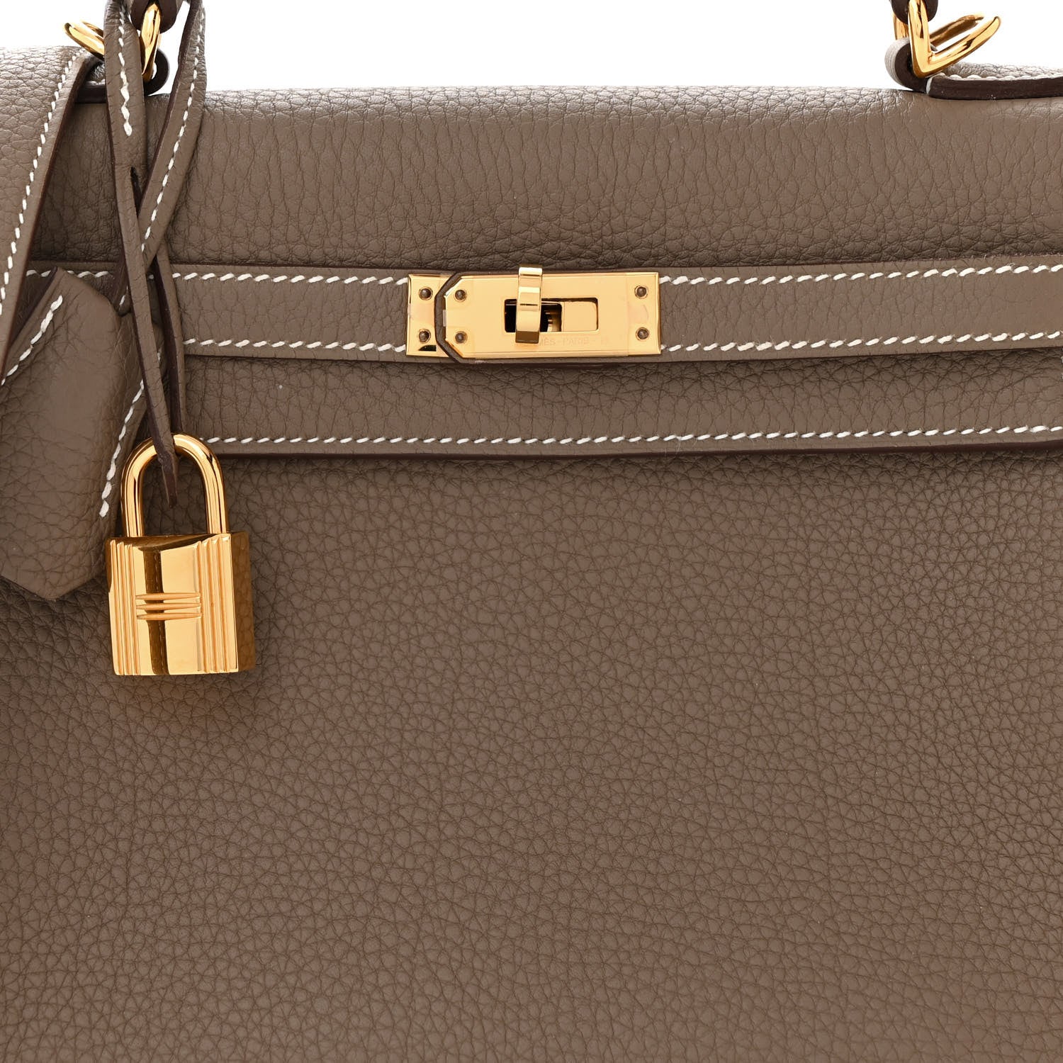 Hermes Togo Kelly Retourne 25 Etoupe 8 of 12