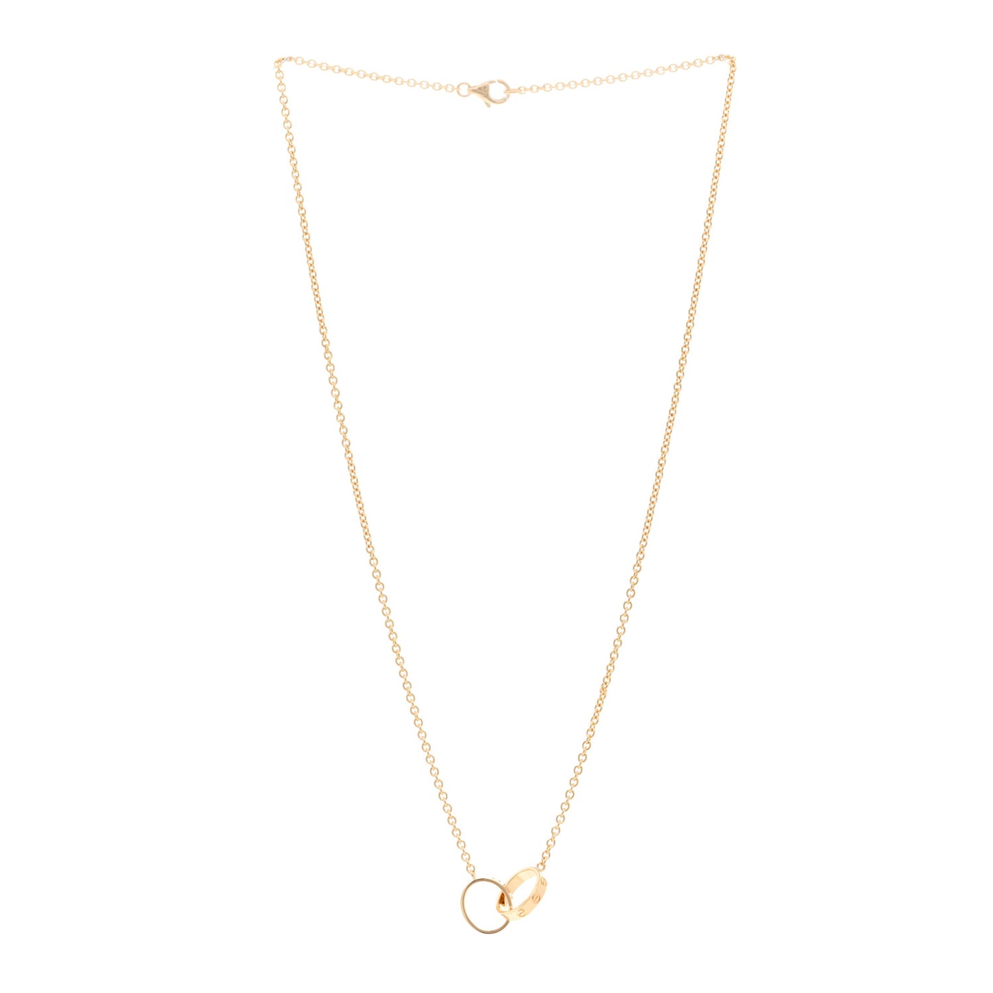 18K Yellow Gold Interlocking LOVE Necklace