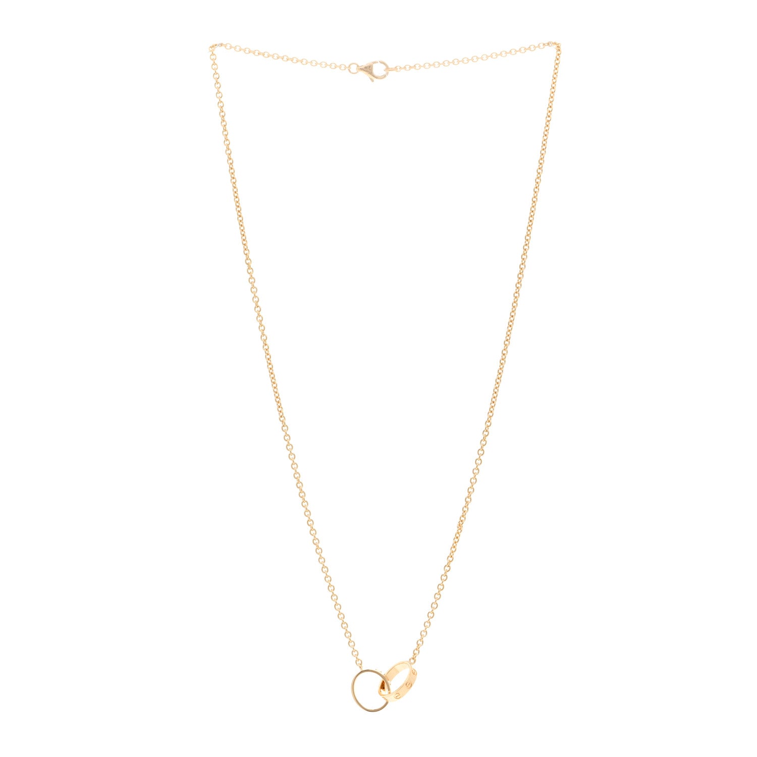 Cartier 18K Yellow Gold Interlocking LOVE Necklace 3 of 5