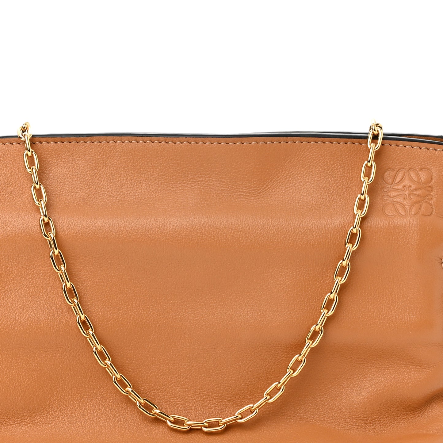 Calfskin Nano Flamenco Knot Clutch Warm Desert