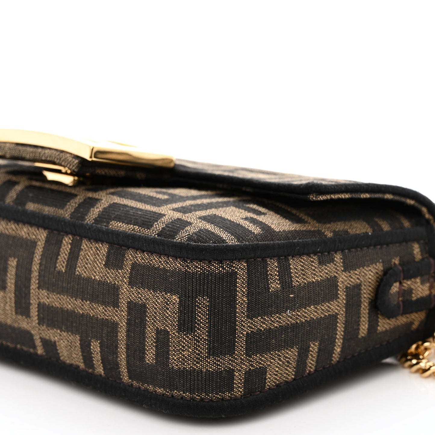 Fabric Jacquard FF 1974 Mini Baguette Tobacco Moro Black